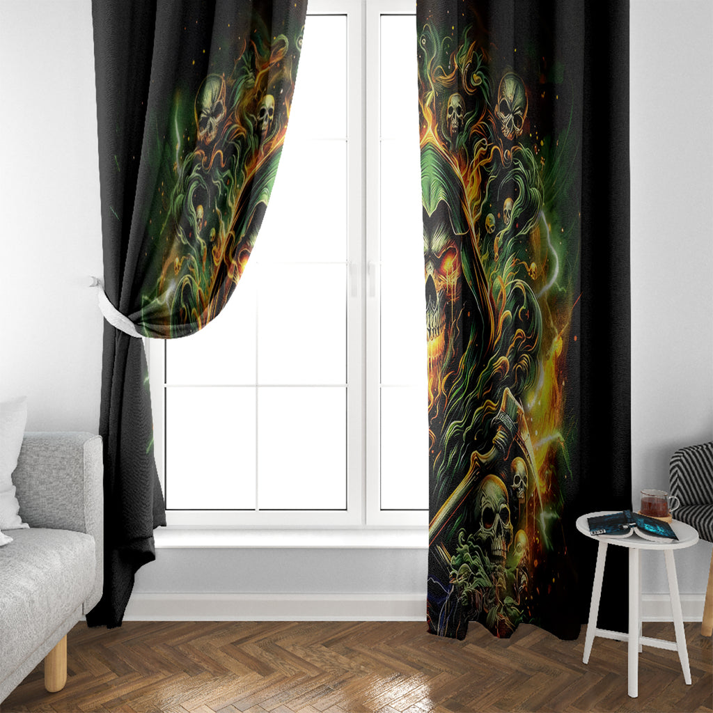Rose Skull Window Curtain Don't Try Figure Me out