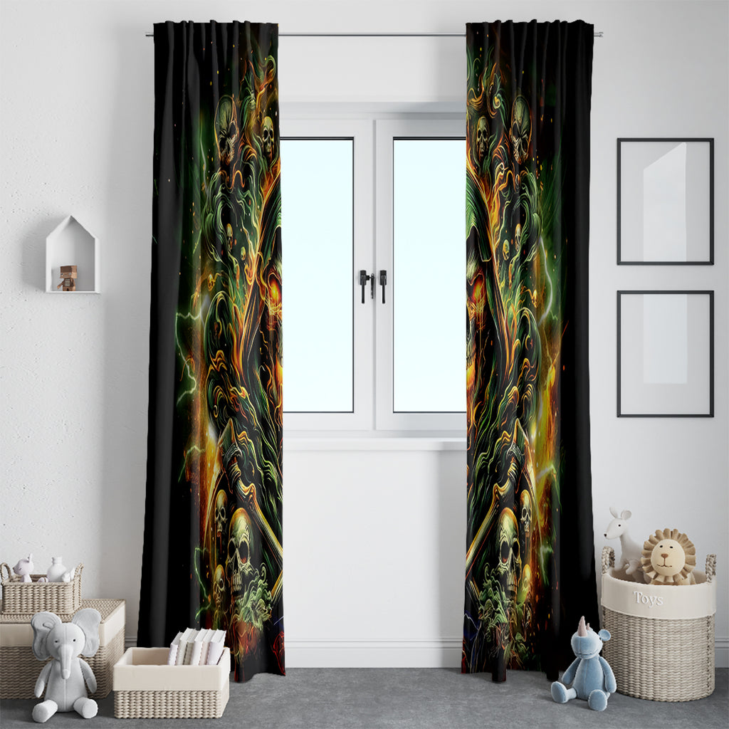 Rose Skull Window Curtain Don't Try Figure Me out