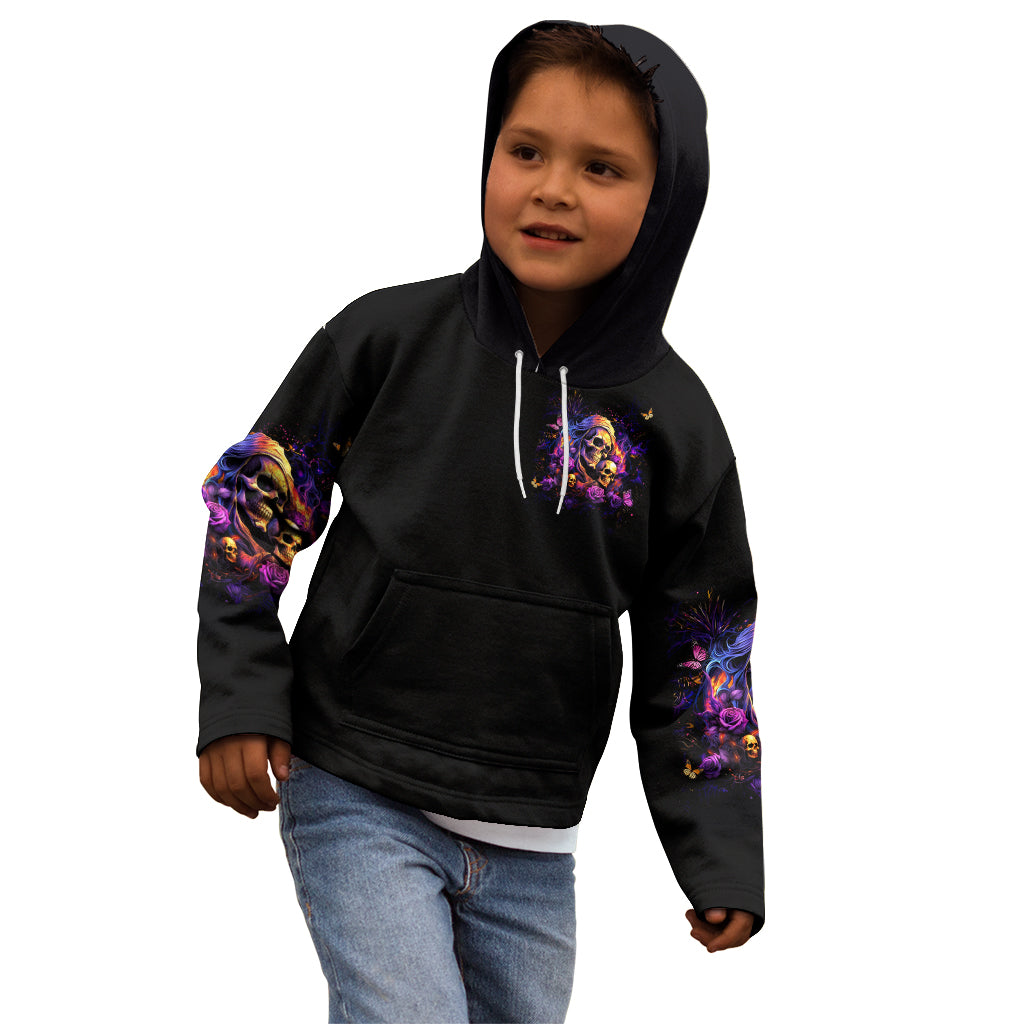 Irish Skull Kid Hoodie Good Girl Drinve Wine, Badass Girl Chug Beer