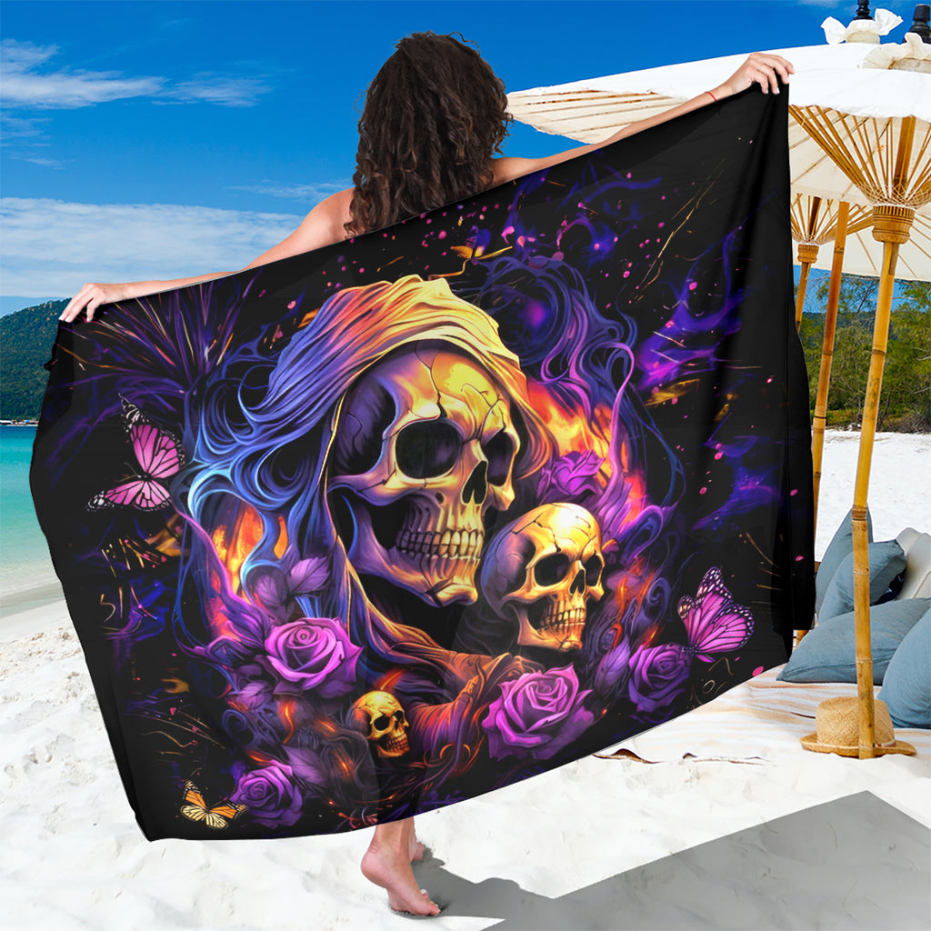 Irish Skull Sarong Good Girl Drinve Wine, Badass Girl Chug Beer