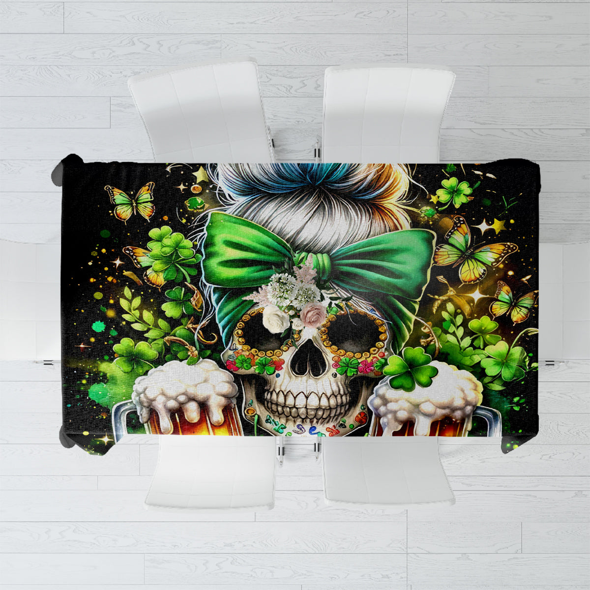 Rose Skull Tablecloth No Matter How Much I Try To Be Fucking Nice