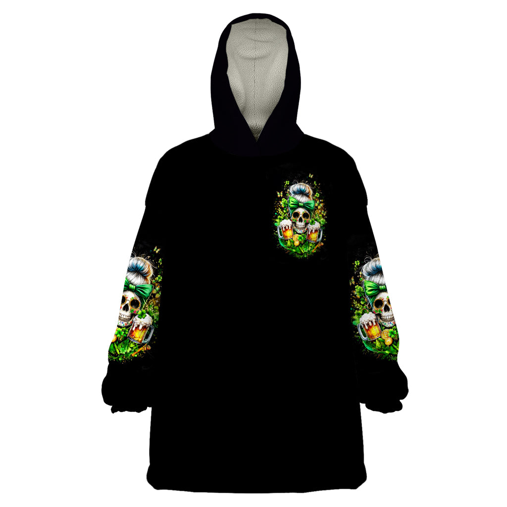 Rose Skull Wearable Blanket Hoodie No Matter How Much I Try To Be Fucking Nice