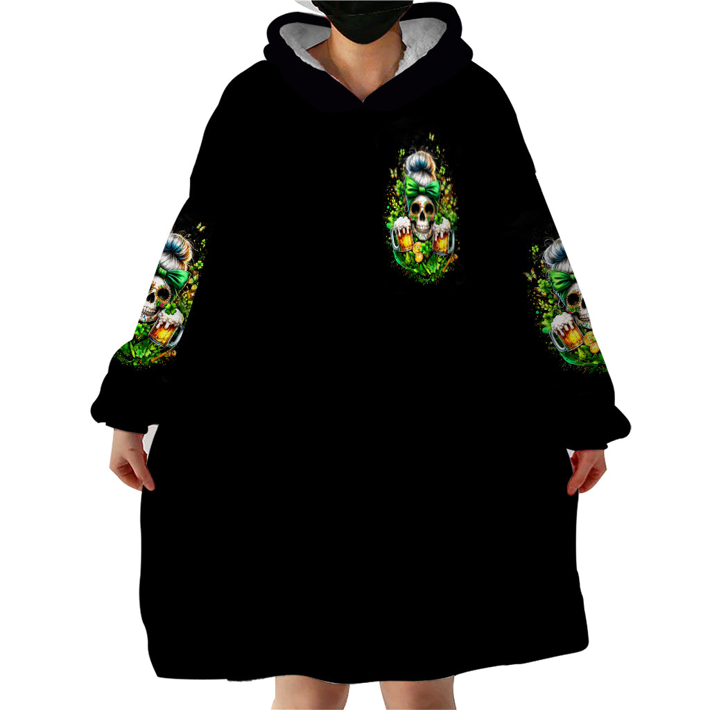 Rose Skull Wearable Blanket Hoodie No Matter How Much I Try To Be Fucking Nice