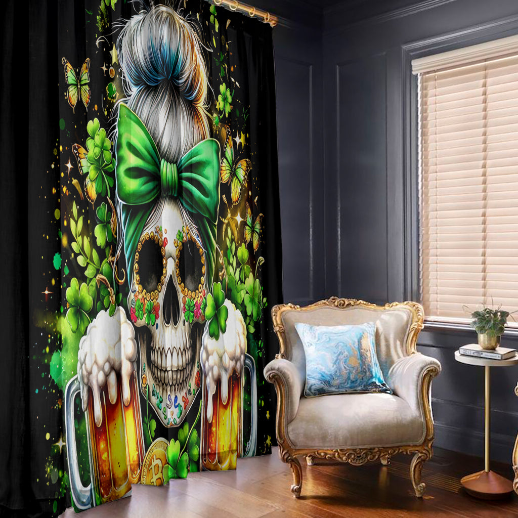 Rose Skull Window Curtain No Matter How Much I Try To Be Fucking Nice