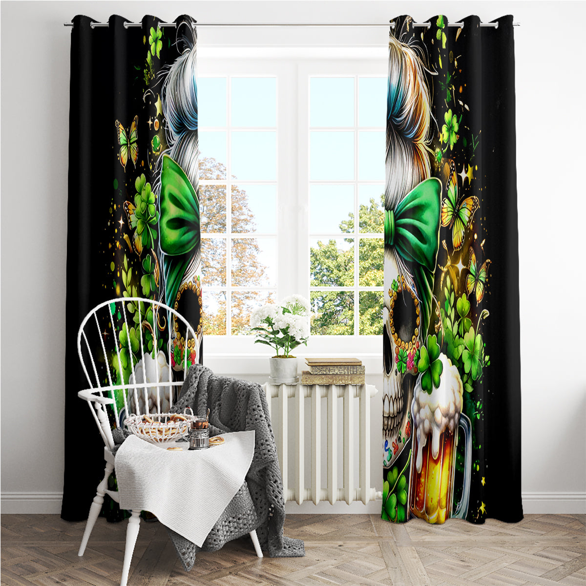 Rose Skull Window Curtain No Matter How Much I Try To Be Fucking Nice