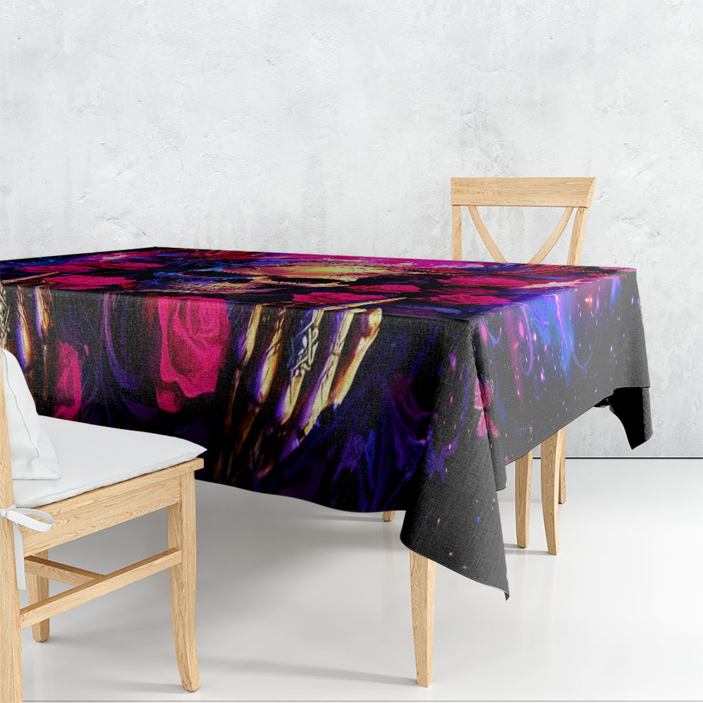Rose Skull Tablecloth No Matter How Much I Try To Be Fucking Nice