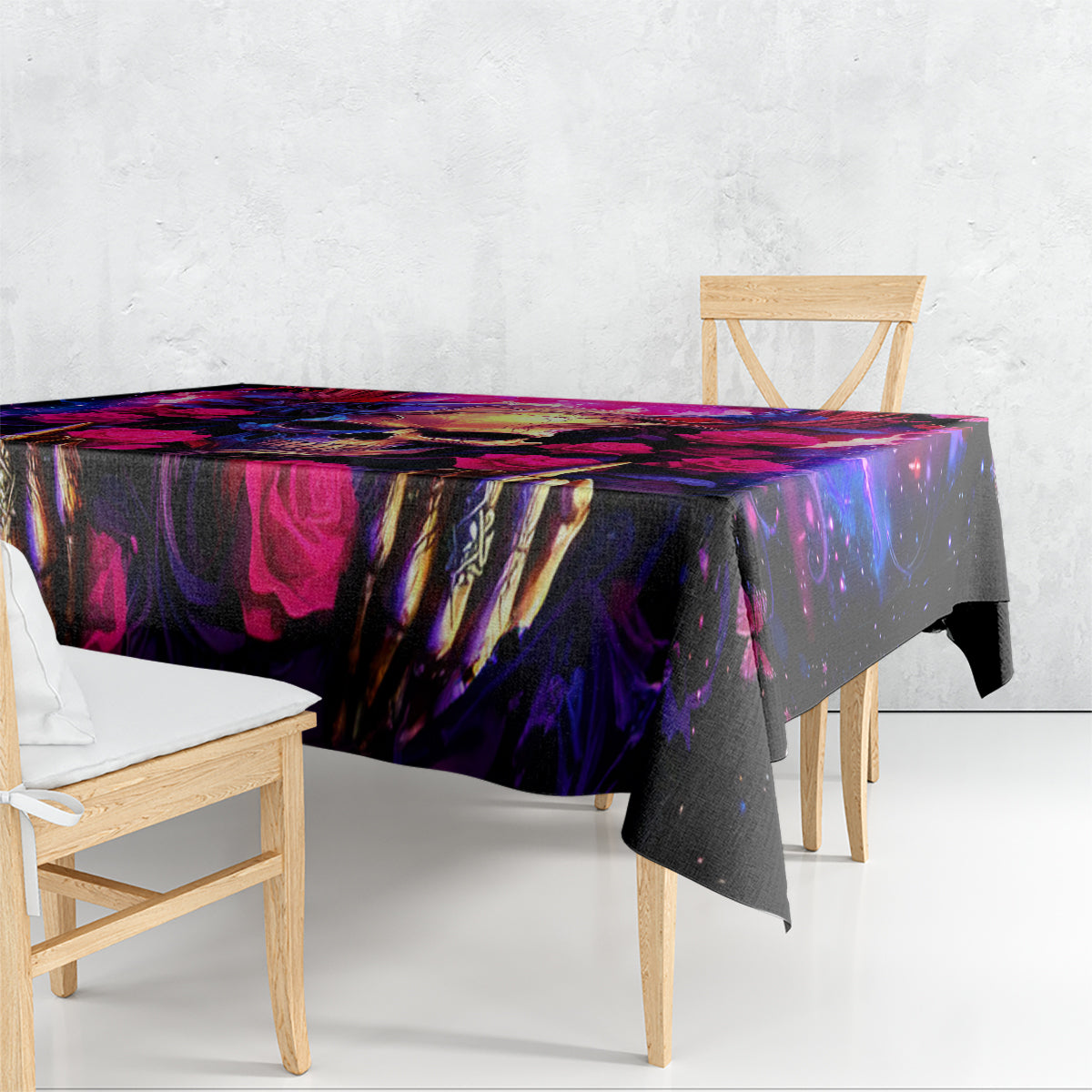Rose Skull Tablecloth No Matter How Much I Try To Be Fucking Nice