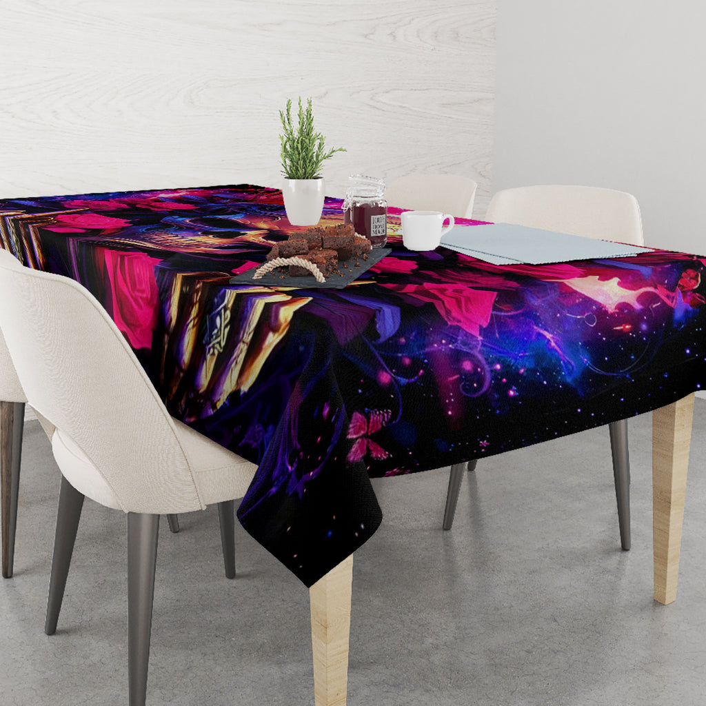 Rose Skull Tablecloth No Matter How Much I Try To Be Fucking Nice