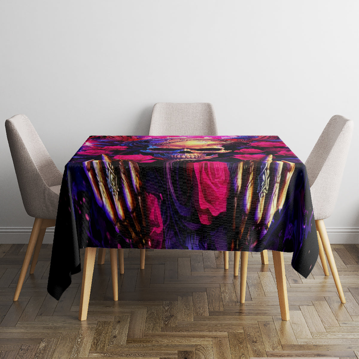 Rose Skull Tablecloth No Matter How Much I Try To Be Fucking Nice