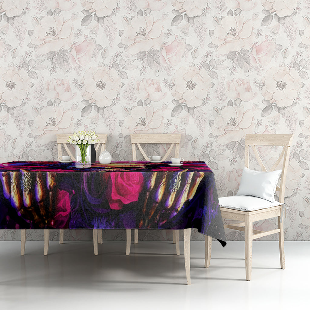 Rose Skull Tablecloth No Matter How Much I Try To Be Fucking Nice