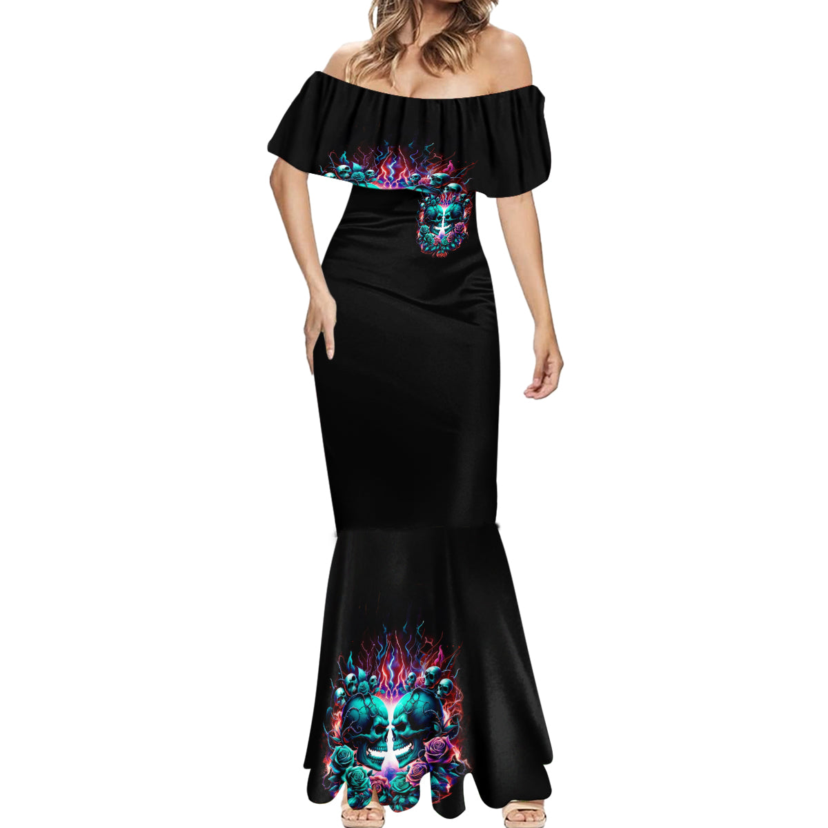 Twin Skull Mermaid Dress Don't Try Figure Me out I'm A Special Kind Of Twisted