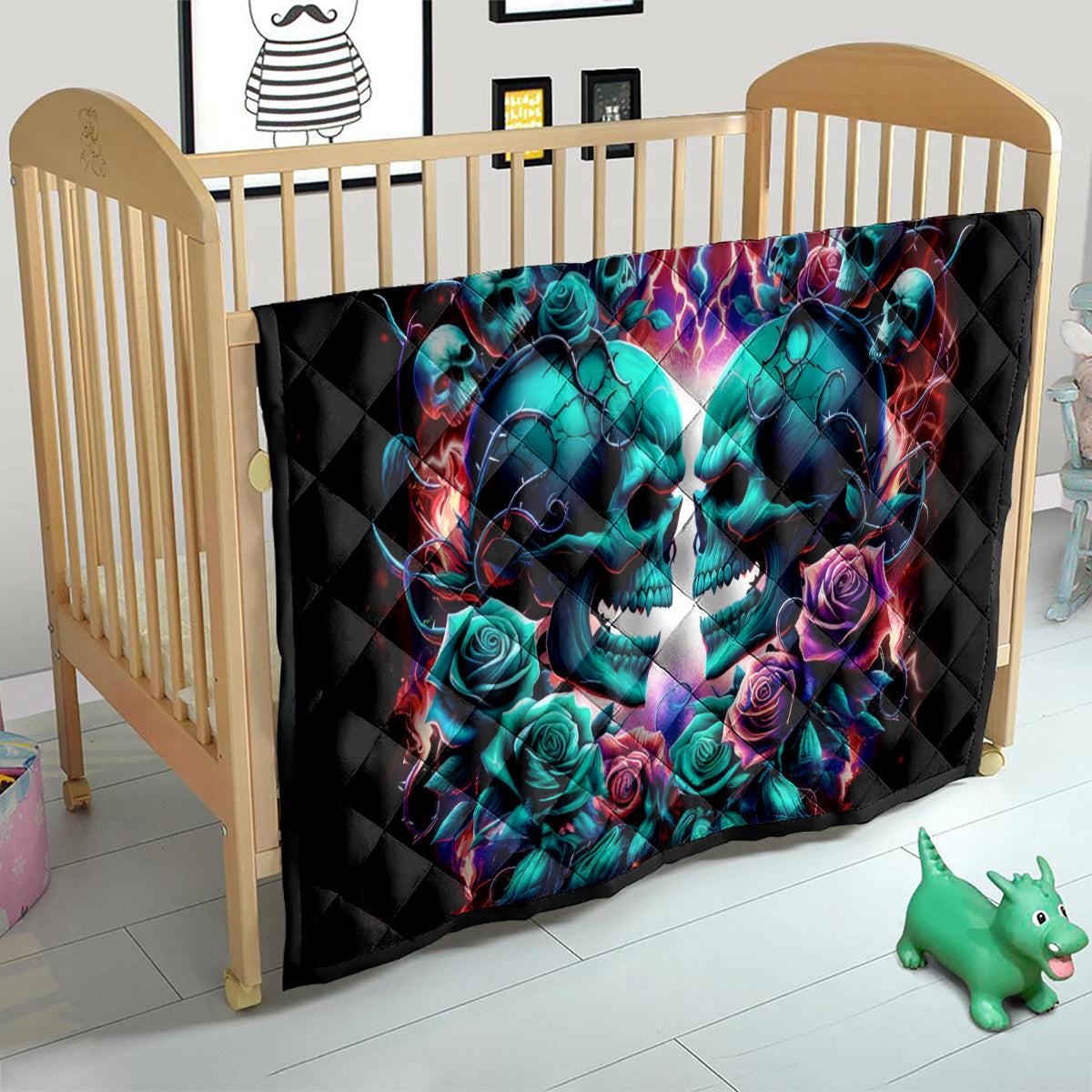 Twin Skull Quilt Don't Try Figure Me out I'm A Special Kind Of Twisted