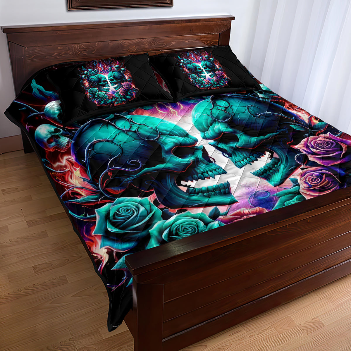 Twin Skull Quilt Bed Set Don't Try Figure Me out I'm A Special Kind Of Twisted
