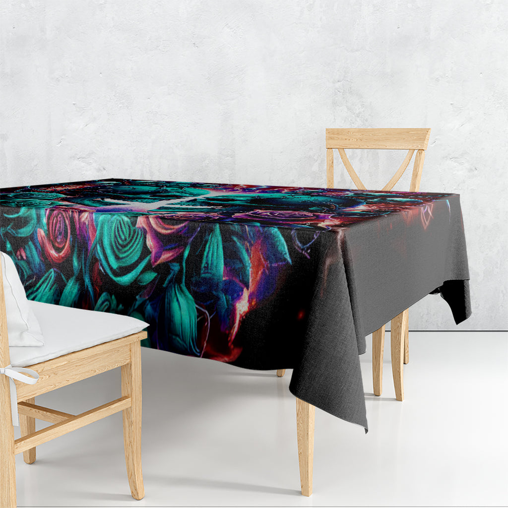 Twin Skull Tablecloth Don't Try Figure Me out I'm A Special Kind Of Twisted