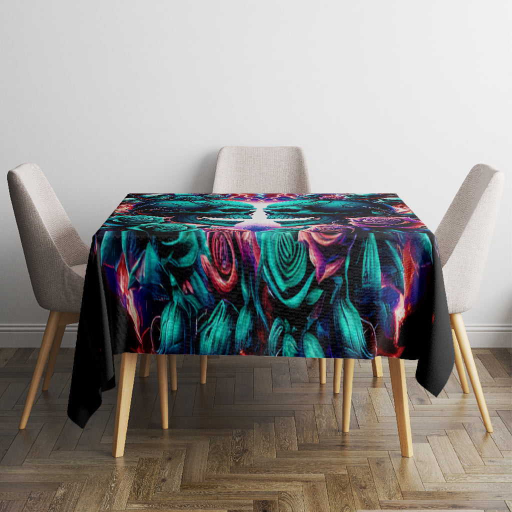 Twin Skull Tablecloth Don't Try Figure Me out I'm A Special Kind Of Twisted