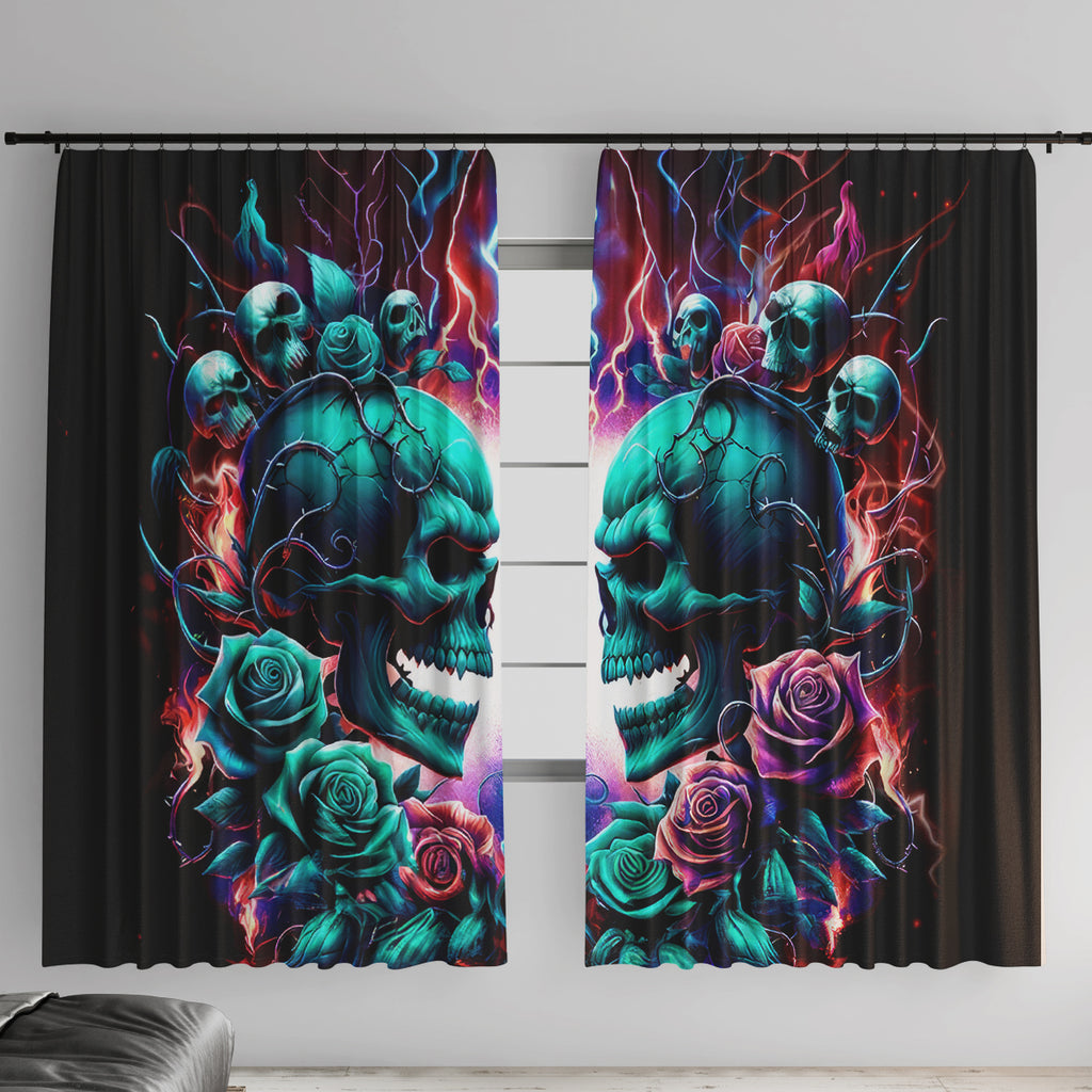 Twin Skull Window Curtain Don't Try Figure Me out I'm A Special Kind Of Twisted