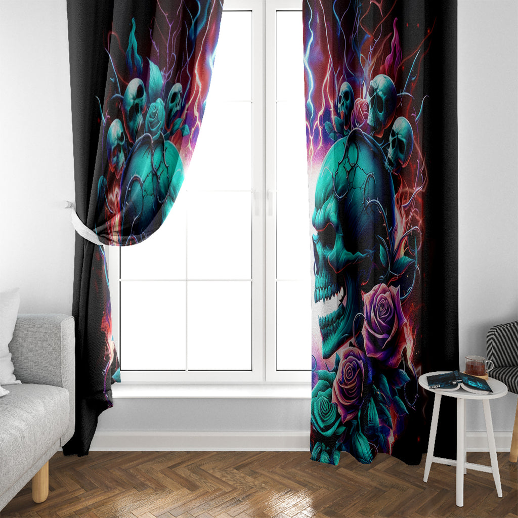 Twin Skull Window Curtain Don't Try Figure Me out I'm A Special Kind Of Twisted