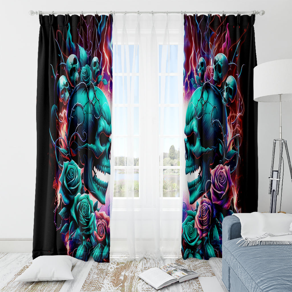 Twin Skull Window Curtain Don't Try Figure Me out I'm A Special Kind Of Twisted