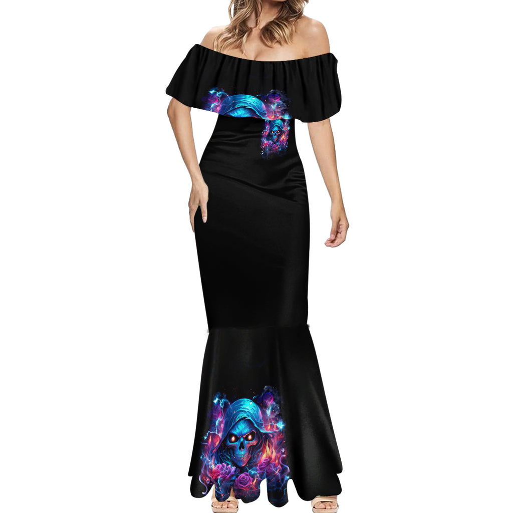 Flame Skull Mermaid Dress While You Are Talking Behind My Back Freel Free To Bend Down And Kiss My Ass