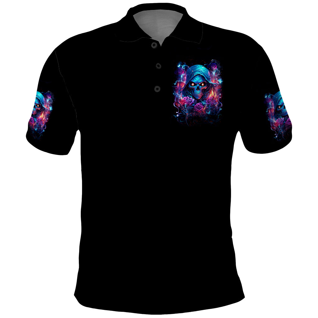 Flame Skull Polo Shirt While You Are Talking Behind My Back Freel Free To Bend Down And Kiss My Ass