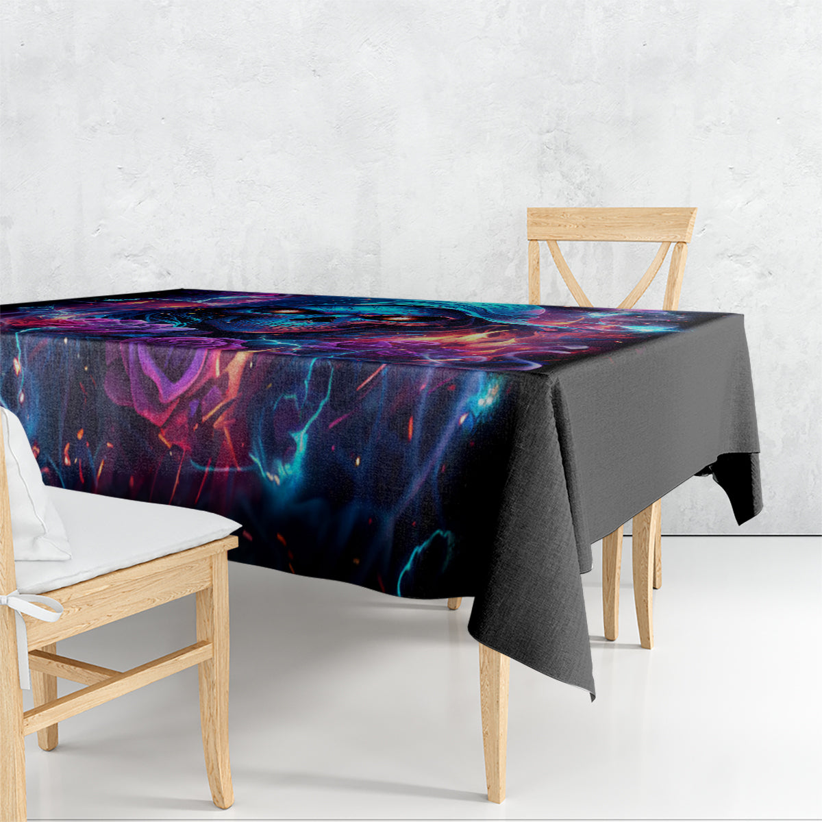 Flame Skull Tablecloth While You Are Talking Behind My Back Freel Free To Bend Down And Kiss My Ass