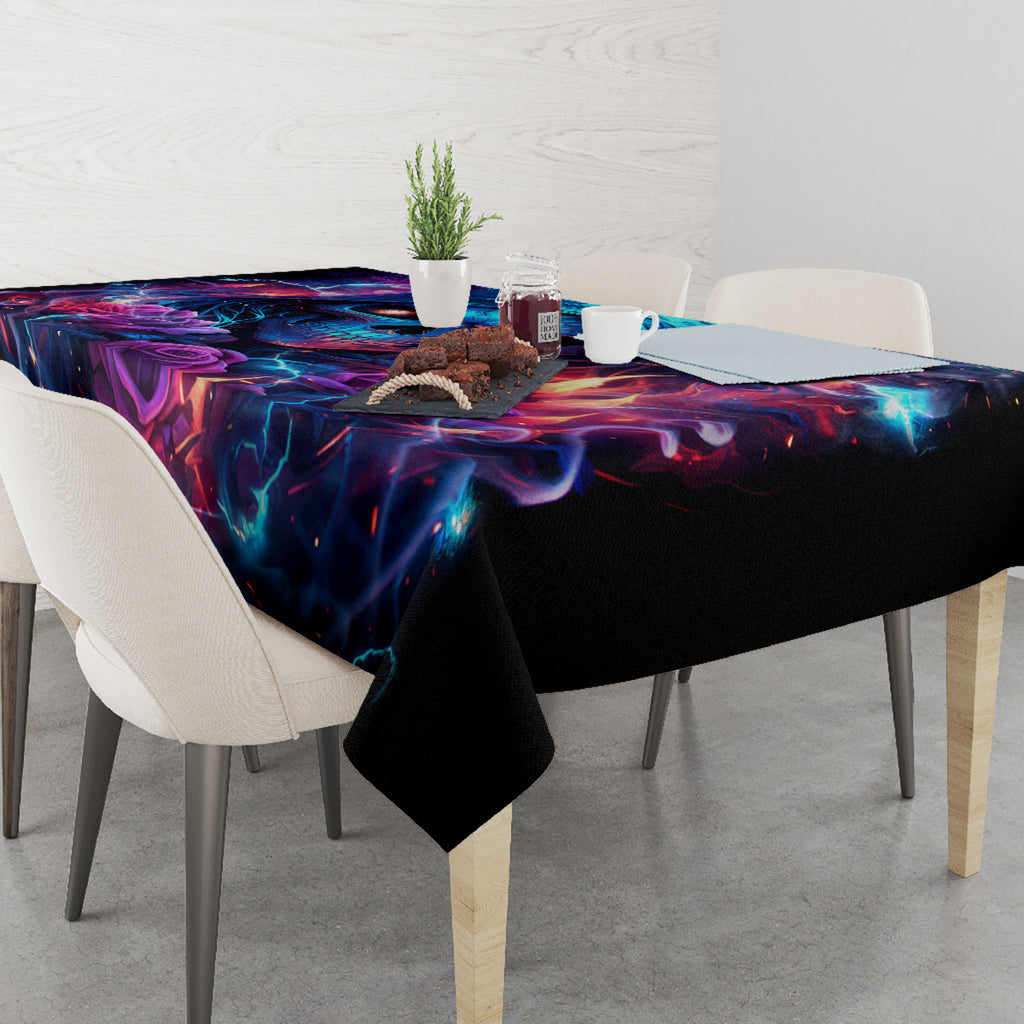 Flame Skull Tablecloth While You Are Talking Behind My Back Freel Free To Bend Down And Kiss My Ass