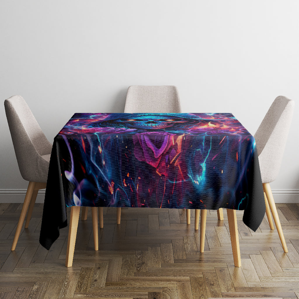 Flame Skull Tablecloth While You Are Talking Behind My Back Freel Free To Bend Down And Kiss My Ass