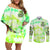 Irish Skull Couples Matching Off Shoulder Short Dress and Long Sleeve Button Shirt Drink Up Bitch