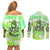 Irish Skull Couples Matching Off Shoulder Short Dress and Long Sleeve Button Shirt Drink Up Bitch
