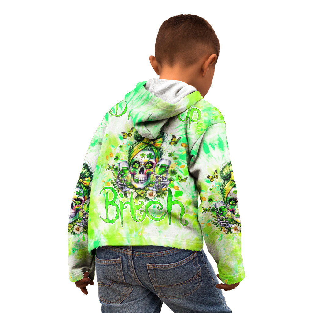 Irish Skull Kid Hoodie Drink Up Bitch