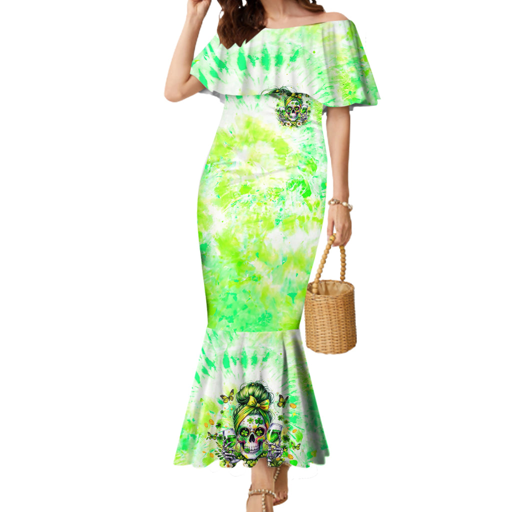 Irish Skull Mermaid Dress Drink Up Bitch