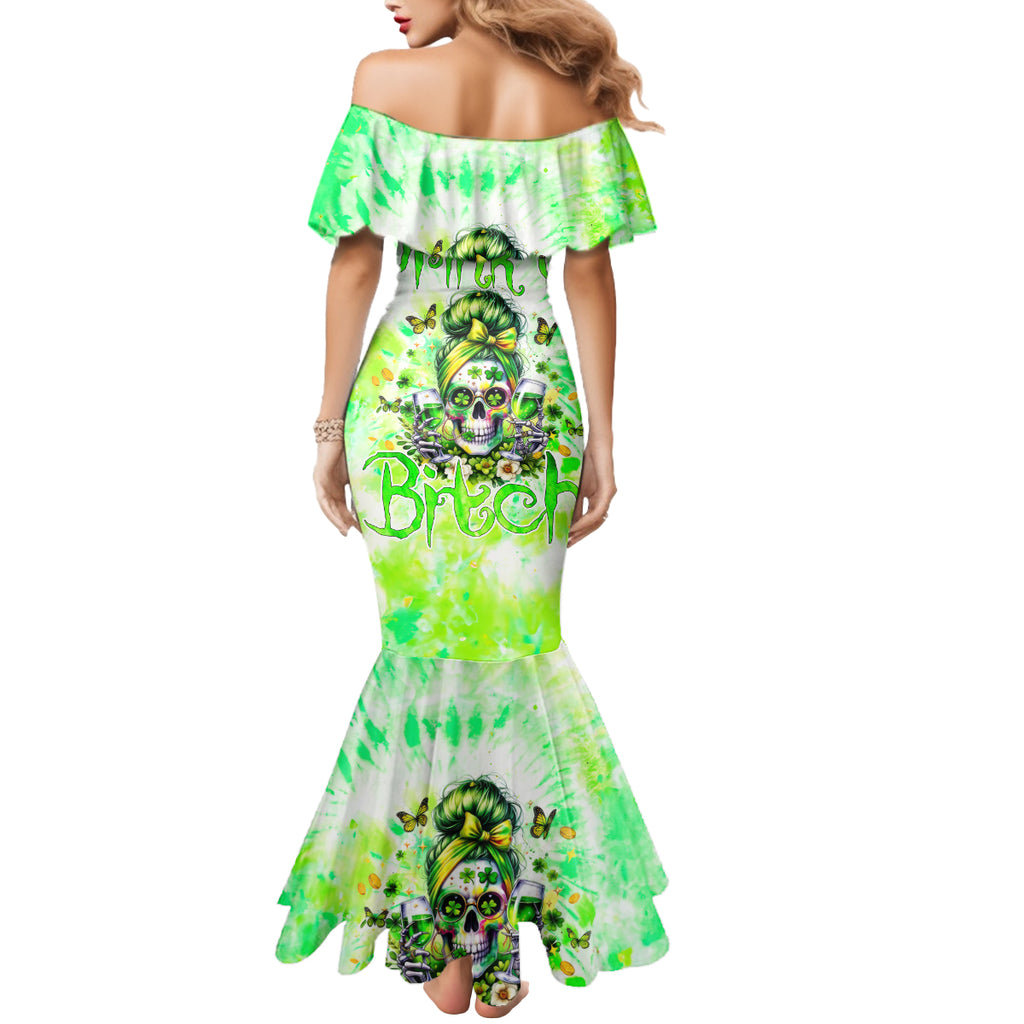 Irish Skull Mermaid Dress Drink Up Bitch
