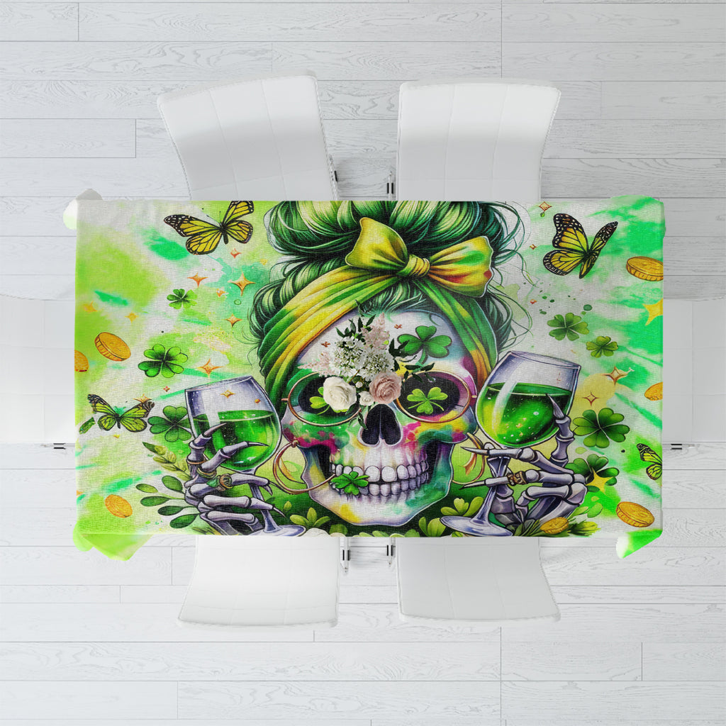 Irish Skull Tablecloth Drink Up Bitch
