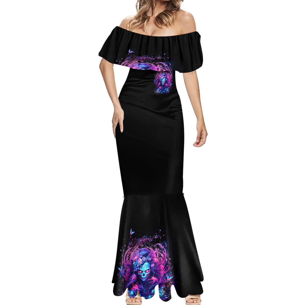 Lady Skull Mermaid Dress I'm Not Anti Social I'm Just Not User Friendly