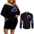 Flame Skull Couples Matching Off Shoulder Short Dress and Long Sleeve Button Shirt Its Not How Crazy I Am But How Much I enjoy It That Makes Me Dangeous