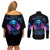 Flame Skull Couples Matching Off Shoulder Short Dress and Long Sleeve Button Shirt Its Not How Crazy I Am But How Much I enjoy It That Makes Me Dangeous
