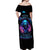 Flame Skull Off Shoulder Maxi Dress Its Not How Crazy I Am But How Much I enjoy It That Makes Me Dangeous
