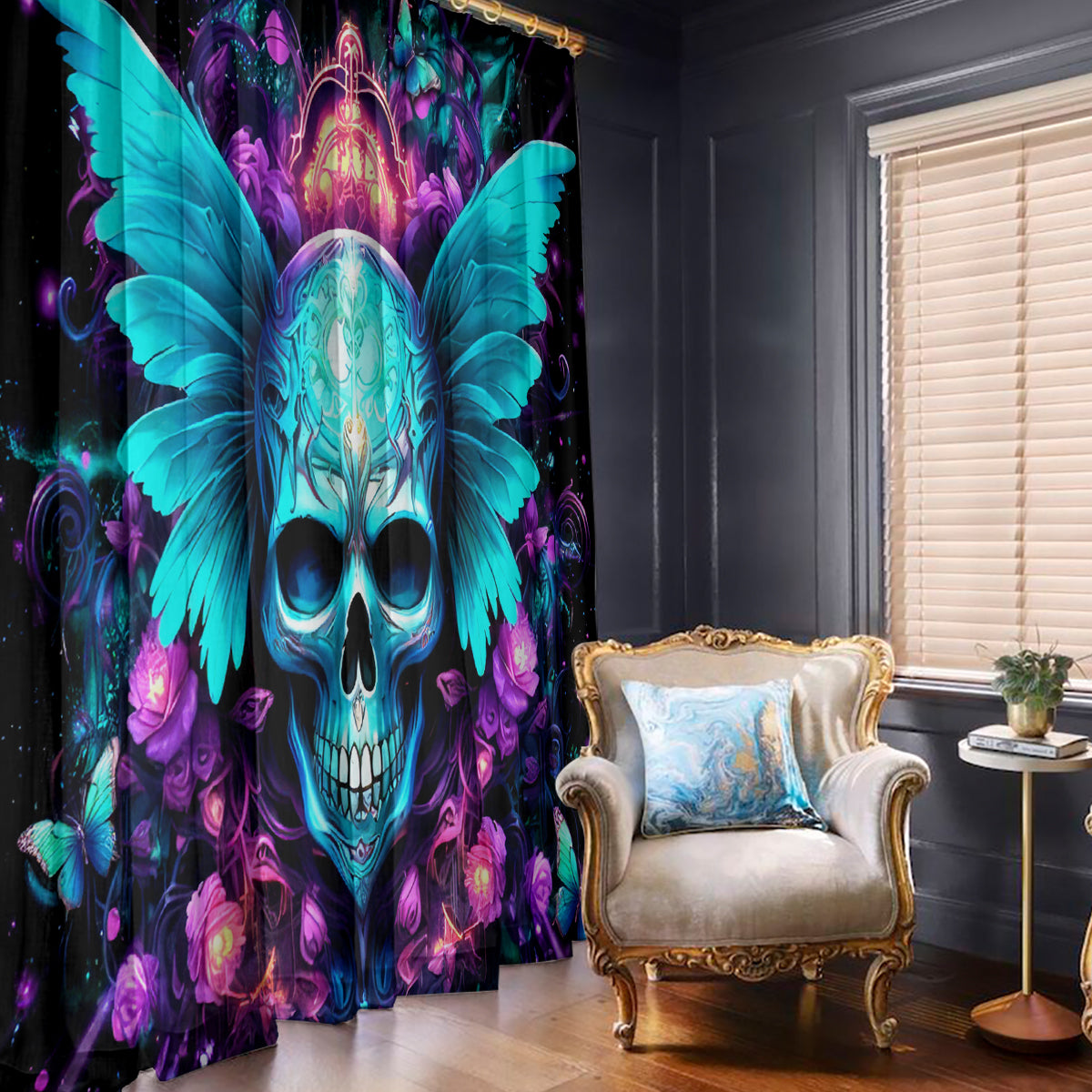 Fairy Skull Window Curtain In My Next Life I Want To Be The Karme Fairy