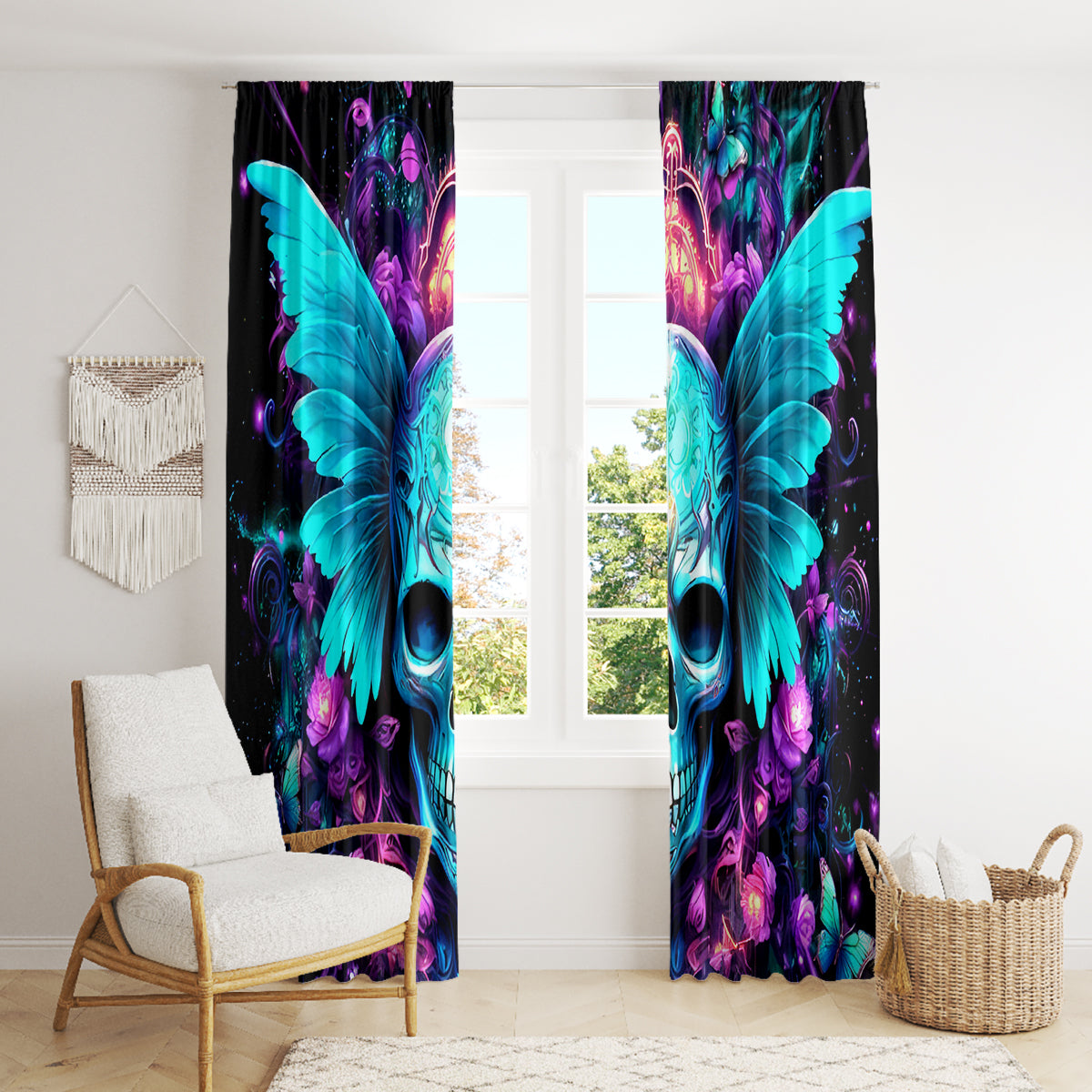 Fairy Skull Window Curtain In My Next Life I Want To Be The Karme Fairy
