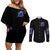 Reaper Skull Couples Matching Off Shoulder Short Dress and Long Sleeve Button Shirt When I Was Born The Devil Said Oh Shit Competition