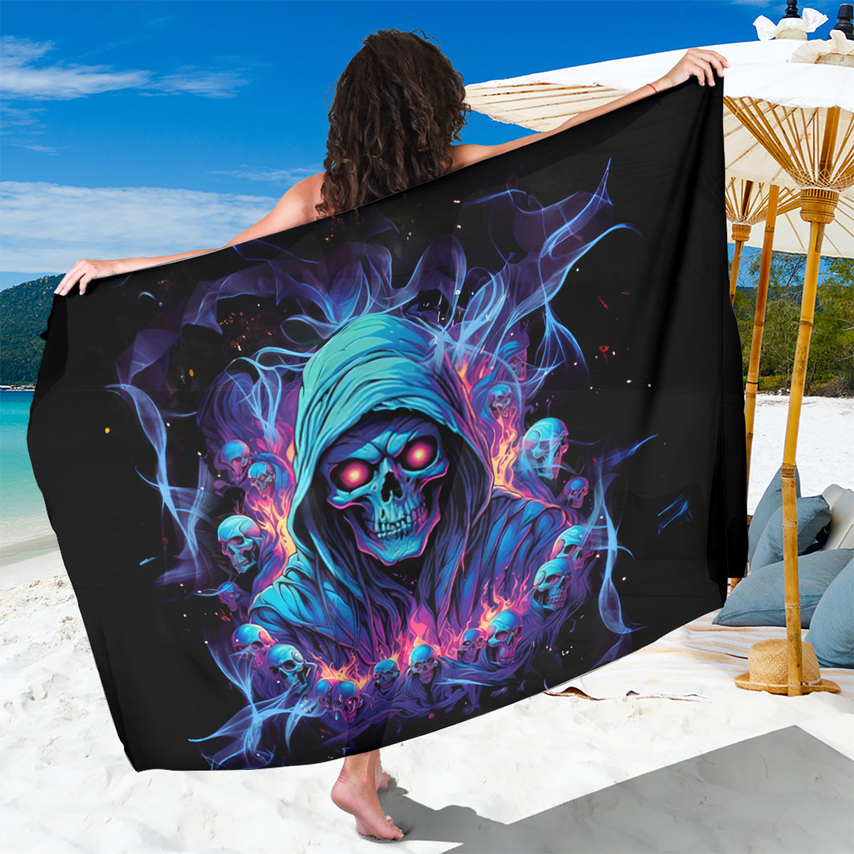Reaper Skull Sarong When I Was Born The Devil Said Oh Shit Competition