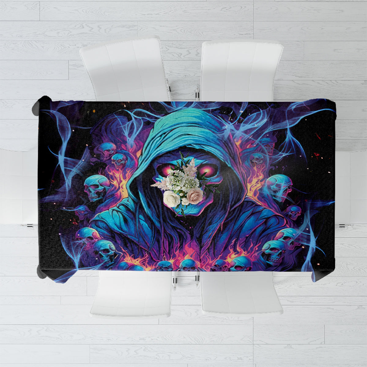 Reaper Skull Tablecloth When I Was Born The Devil Said Oh Shit Competition