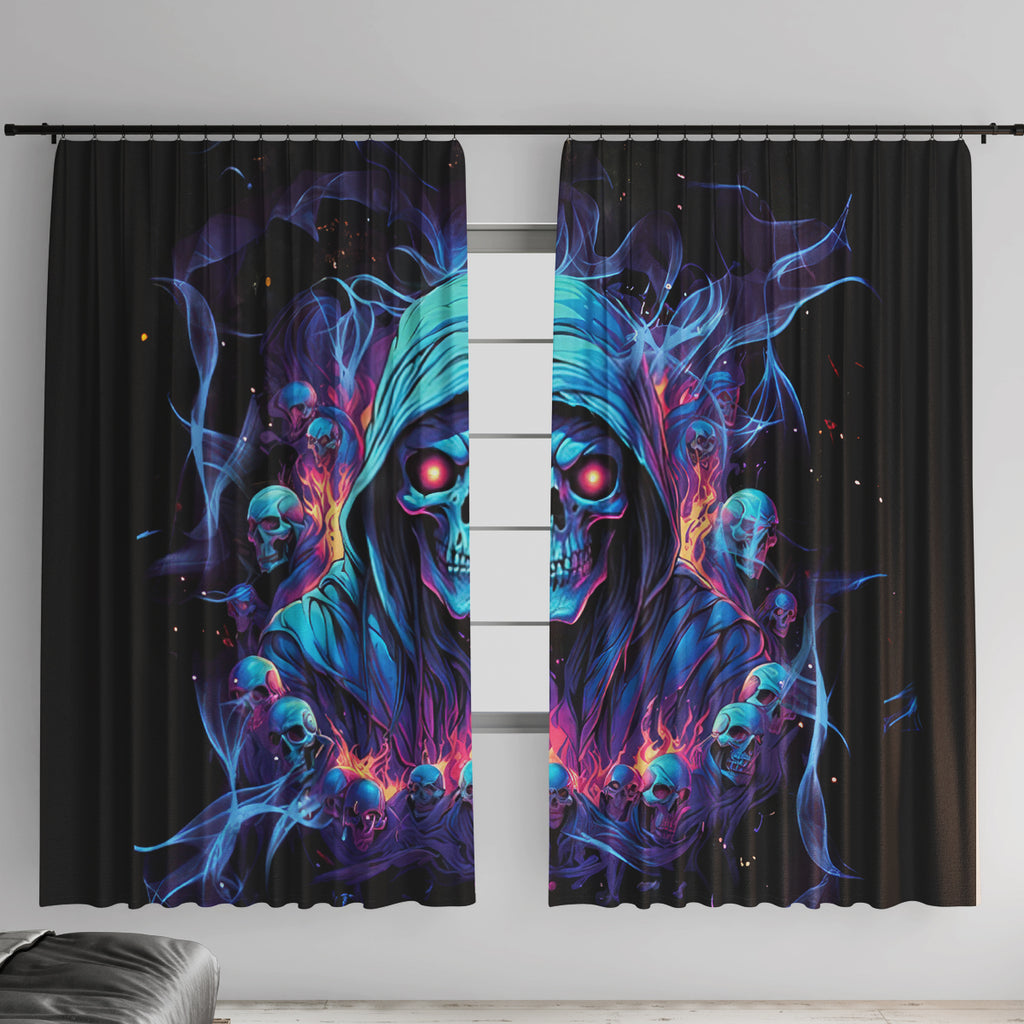 Reaper Skull Window Curtain When I Was Born The Devil Said Oh Shit Competition