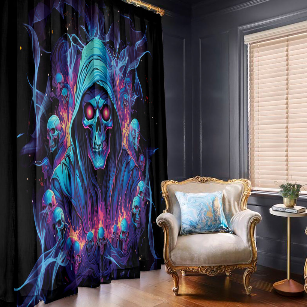 Reaper Skull Window Curtain When I Was Born The Devil Said Oh Shit Competition