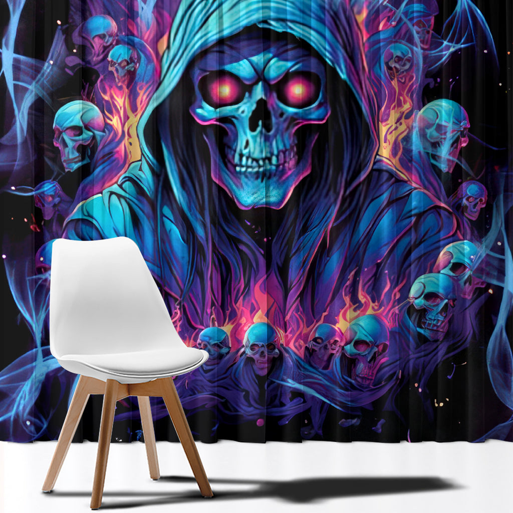 Reaper Skull Window Curtain When I Was Born The Devil Said Oh Shit Competition