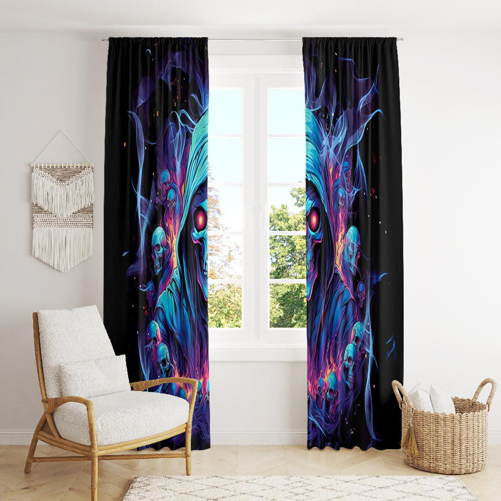 Reaper Skull Window Curtain When I Was Born The Devil Said Oh Shit Competition