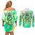 Irish Skull Couples Matching Off Shoulder Short Dress and Long Sleeve Button Shirt Oho Lucky Mama