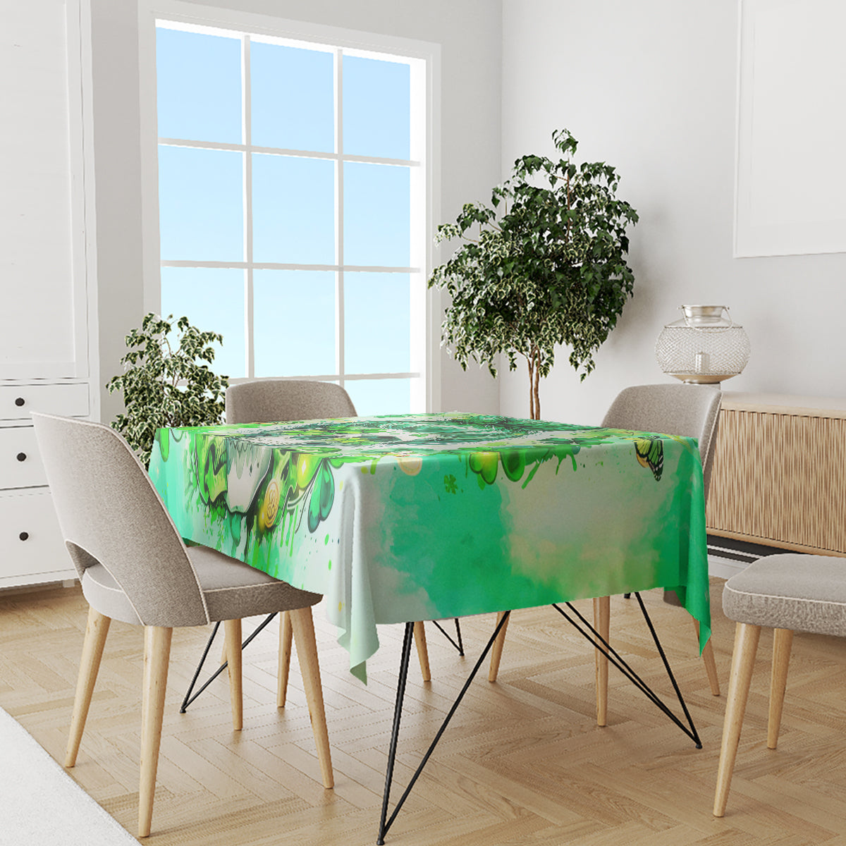 Irish Skull Tablecloth Oho Lucky Mama