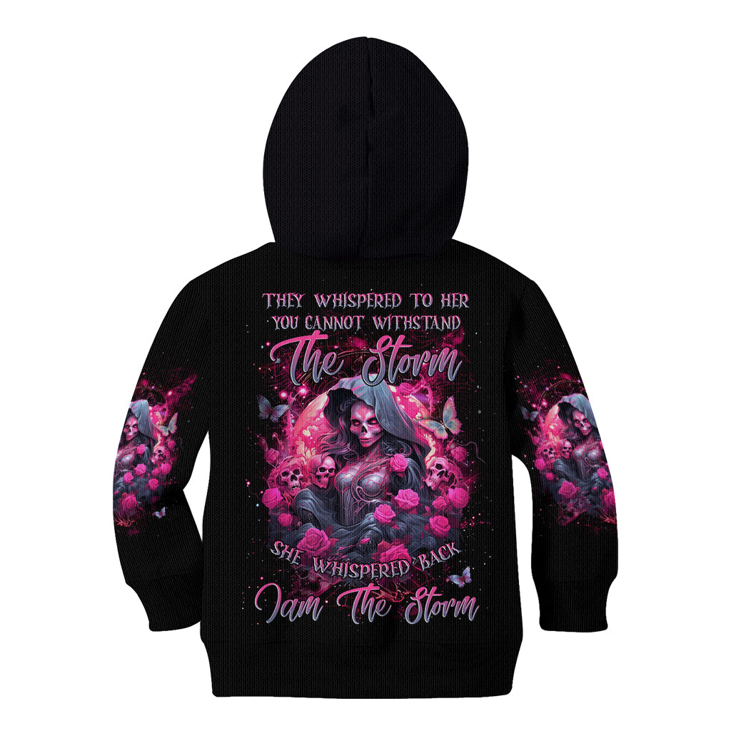 Witch Skull Kid Hoodie They Whispered To Her You Cannot Withstand The Storm
