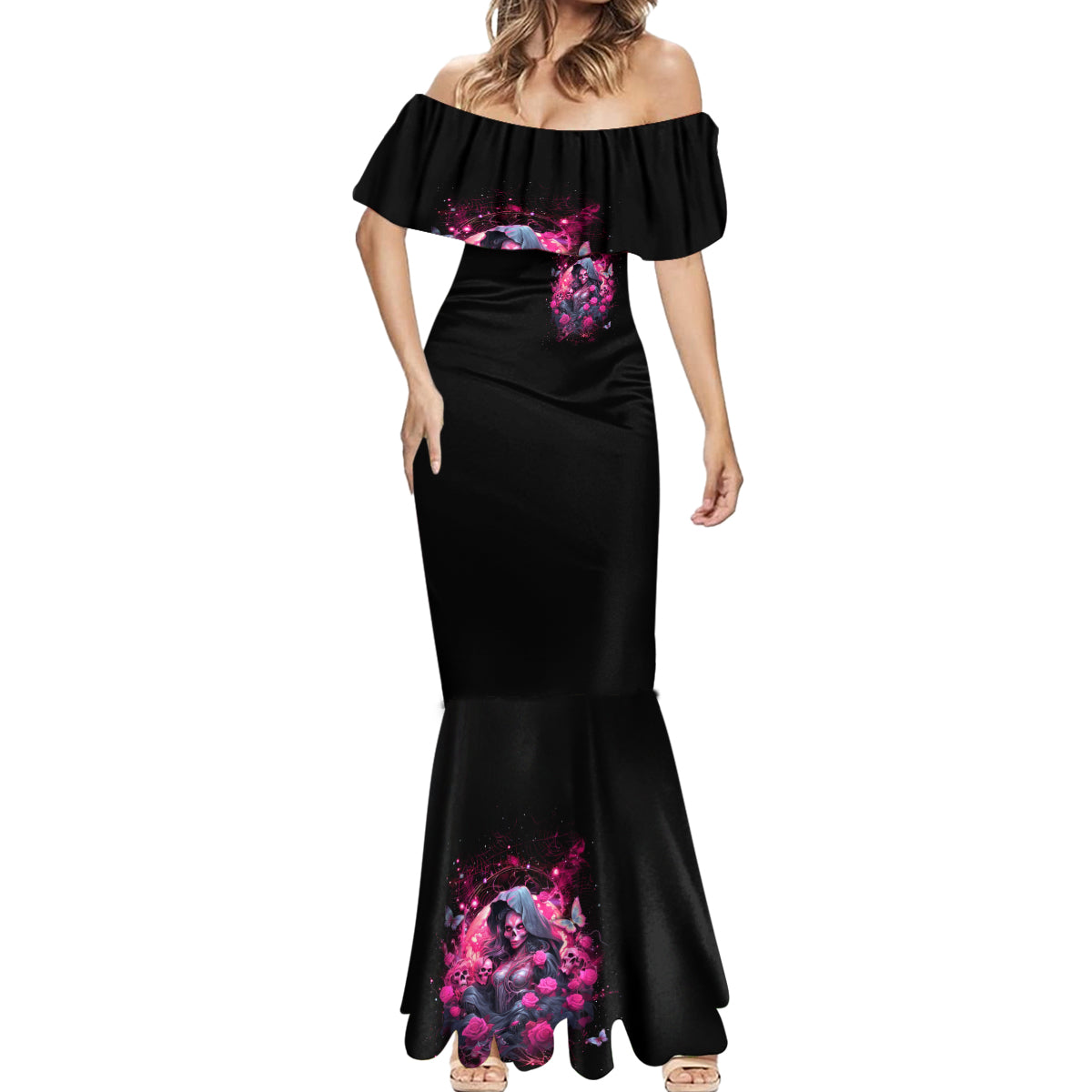 Witch Skull Mermaid Dress They Whispered To Her You Cannot Withstand The Storm
